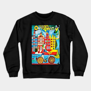 Amsterdam, globetrotters Crewneck Sweatshirt